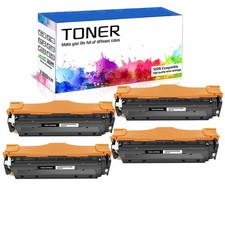 4 PACK - BLACK CE410A Toner for HP 305A LaserJet Pro 400 Color MFP M475dn M451nw
