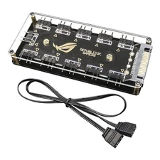 5V 3-Pin RGB 10 Hub Splitter SATA Power 3pin ARGB Adapter Extension Cable C