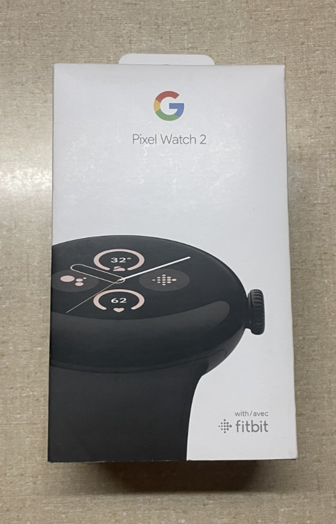 Google Pixel Watch 2 41mm Matte Black Aluminum Case with Obsidian