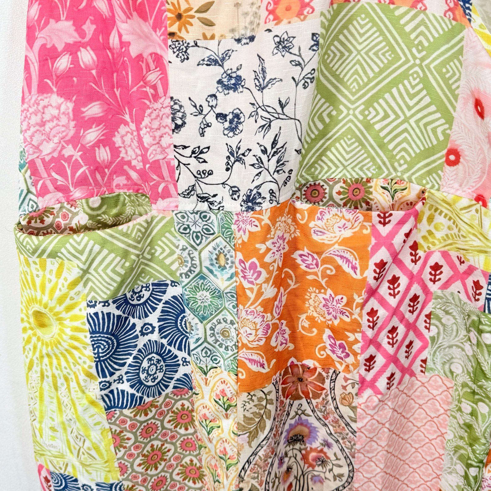 Bohemian Patchwork Overalls Women's Multi Color T… - image 6