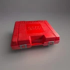 Vtg 1985 Lego Red Carrying Case Plastic Storage Box LEGOS INCLUDED Unsearched