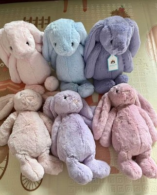 Jellycat sechs Hasen Konvolut Brandneu mit Etikett Plüschtiere SCHNELLER VERSAND