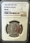 1966 SMS Kennedy Half Dollar 50c DDO NGC MS66 – Doubled Profile – Variety Coin
