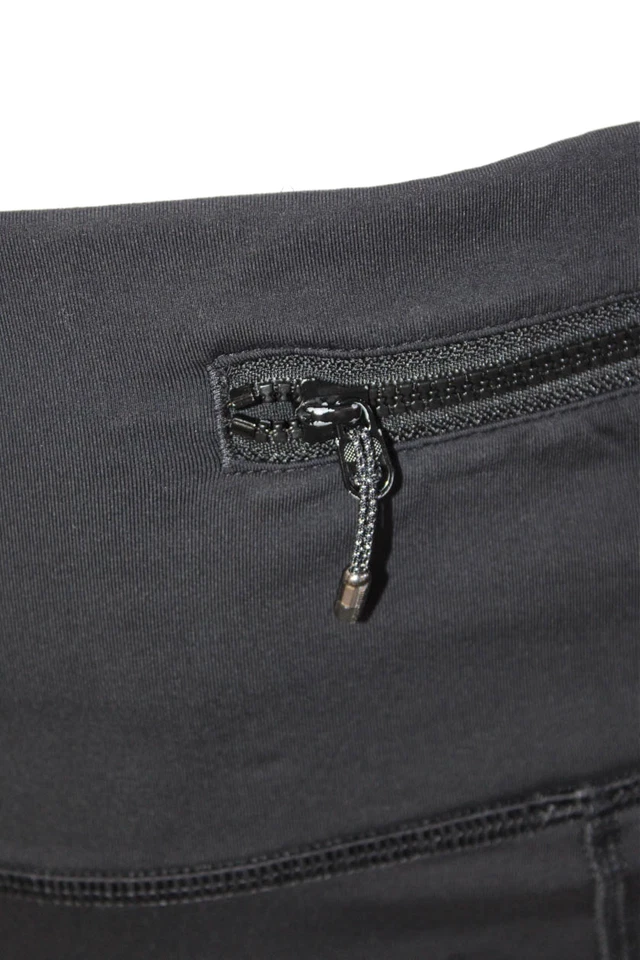 Lululemon Womens Striped Trim Ankle Zip Cropped Leggings Black Size 12 - Image 4 of 4