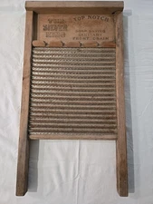 Vintage/Antique National Washboard Co. The Silver King # 824 Top Notch Washboard
