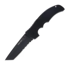 Cold Steel Recon 1 Tanto Folding Knife 4in Black DLC Part Serrated Blade CS27BTH