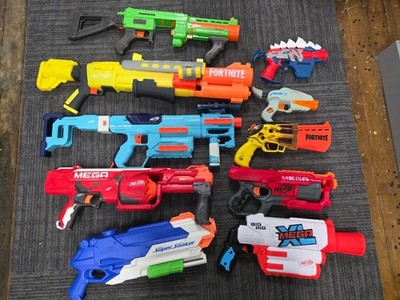 Blasters Lot of 10 Mixed Series Pistols & Rifles Mega Fortnite Nerf