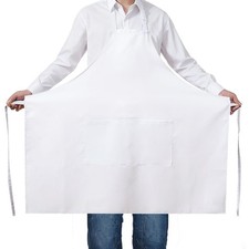 Black Extra Large Apron For Men Adjustable Bib 2 Pockets Women Chef Cooking