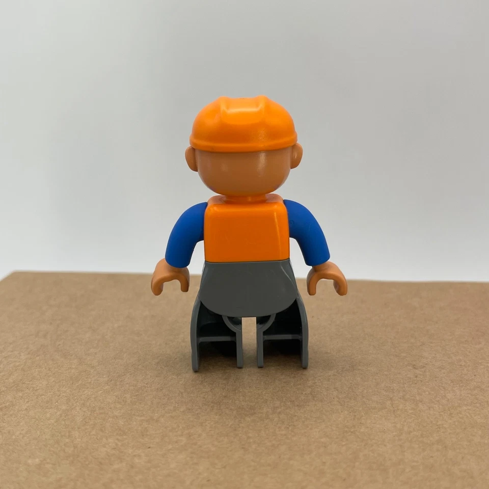 LEGO DUPLO Construction Worker Figure Orange Hard Hat Minifigure Combi P&P #9 - Image 2 of 3