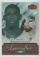 2006 Flair Showcase Luxury Suite Rookies Legacy Emerald 6/25 Marques Colston 0f8