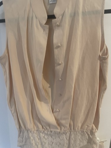 Vintage Emanuel Ungaro Skirt SZ 6/40 Top body suit lace SZ 4/28 Set Cream/Beige - Picture 8 of 23