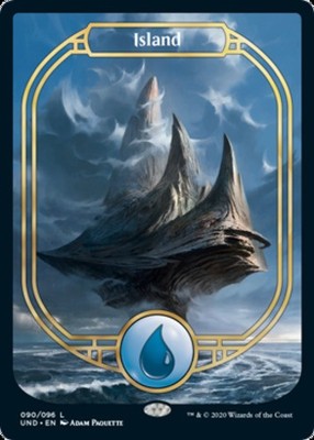 1x Island - Foil (Full Art) MTG - Unsanctioned - Light Play