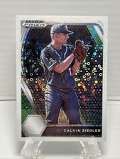 2021 Panini Prizm Draft Picks - Calvin Ziegler #PDP46 White Donut Circle...