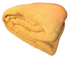 Throw Blanket Gold Soft Fuzzy Warm Cozy Fleece Blanket 78 x 85" For Couch Bed O1