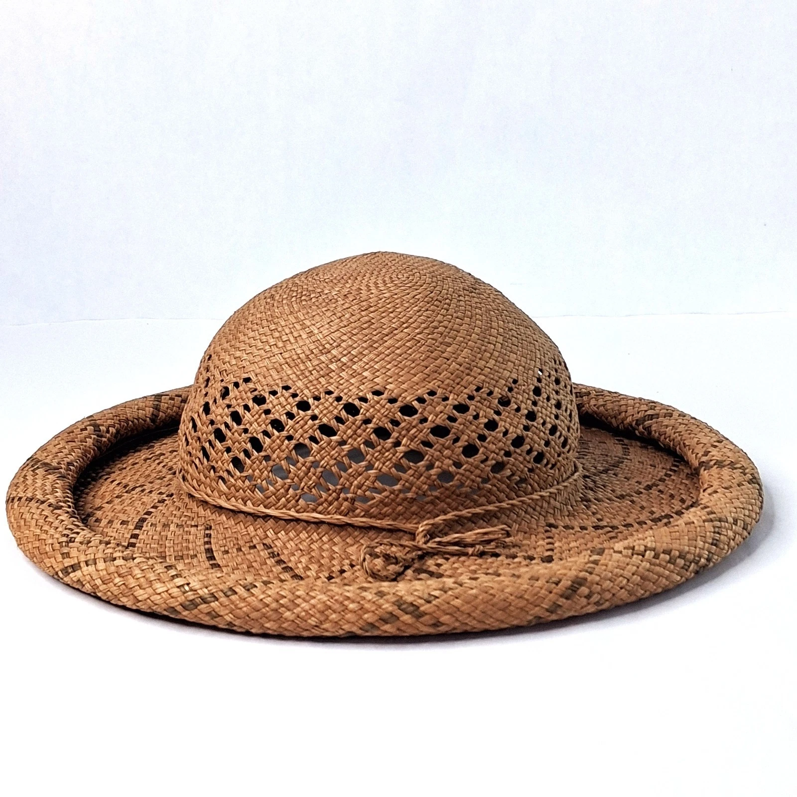 Women's Elegant Summer Sun Hat Raffia Straw Vintage Boho Chic