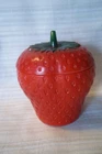 Vintage Hazel Atlas Milk Glass Strawberry Jelly Jam Jar WITH LID