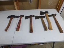 6 - Vintage Carpenter Hatchets - (4) PLUMB (1) Kutter (1) True Temper
