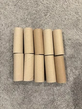 Lot of 10 Costco Brand Toilet Paper Rolls Empty CLEAN Art Craft (FLATTENED)