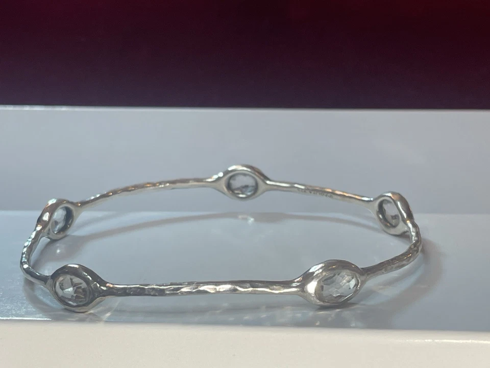 IPPOLITA BRACELET STERLING SILVER NATURAL TOPAZ GEMSTONE SIGNED ROCK CANDY - Image 4 of 4