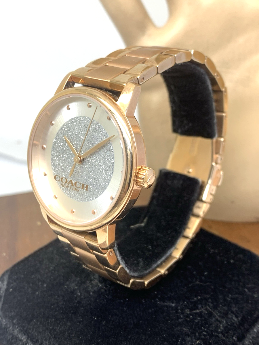 Coach Women's Watch 14503492 Quartz Silver Dial Rose Gold
