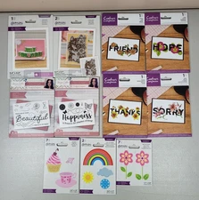 Lot Of 11 Crafters Companion Gemini Dies & Stamps Papercraft Card Making 