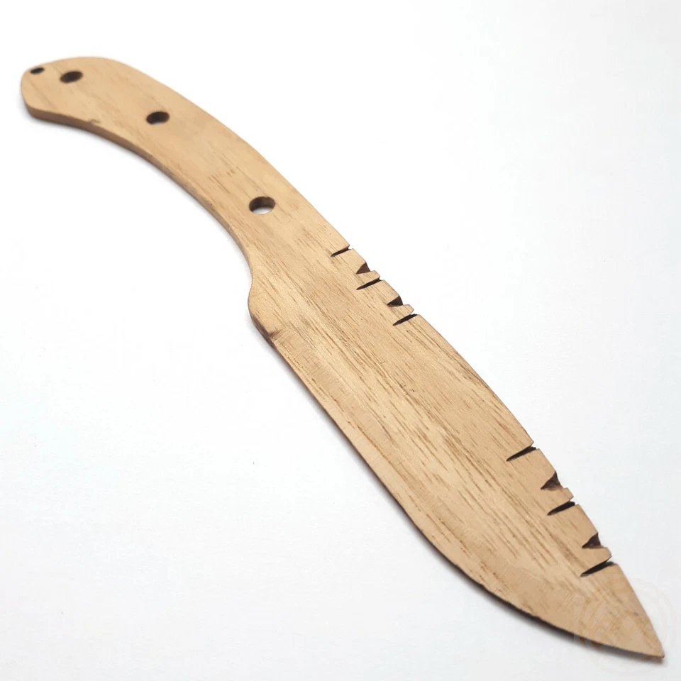 Cuchillo fijo de madera Condor River hoja de madera natural de 3,5" mango de nogal/turquesa Foto 4 de 4