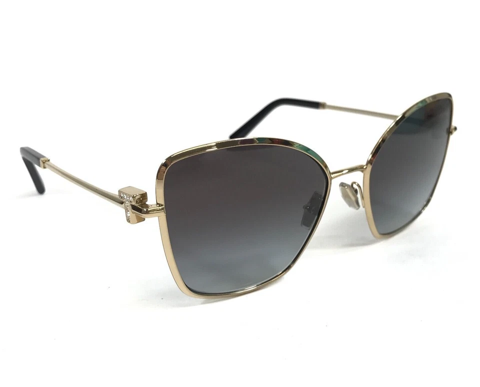 Tiffany & Co. Sunglasses TF3102-B 6021/3C Pale Gold Crystals with Grey Gradient - Image 3 of 4