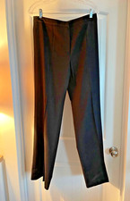 VERSACE CLASSIC V2 WOMENS WOOL STRETCH BLACK PANTS 46 (12 US)