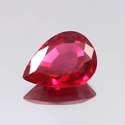 Natural AAA Grade Mozambique Blood Red Ruby Pear Loose Cut Gemstone 2.90 Ct