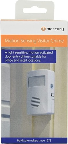 MERCURY DOOR ENTRY ALARM CHIME BELL WIRELESS MOTION SENSING SENSOR VISITOR CHIME - Picture 2 of 7
