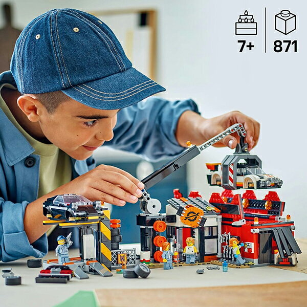 LEGO City Abandoned Car Factory and Cars 60472 Block Toy from