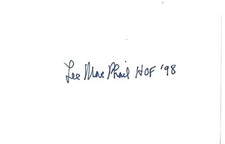 Lee MacPhail signed 3x5 index card baseball AL President  HOF RARE COA LOOK!