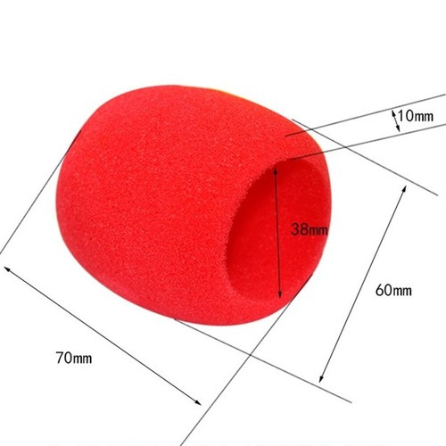 High density Sponge Mic Wind Covers Pack of 10 for Ball/U Shape Microphones - Picture 8 of 11