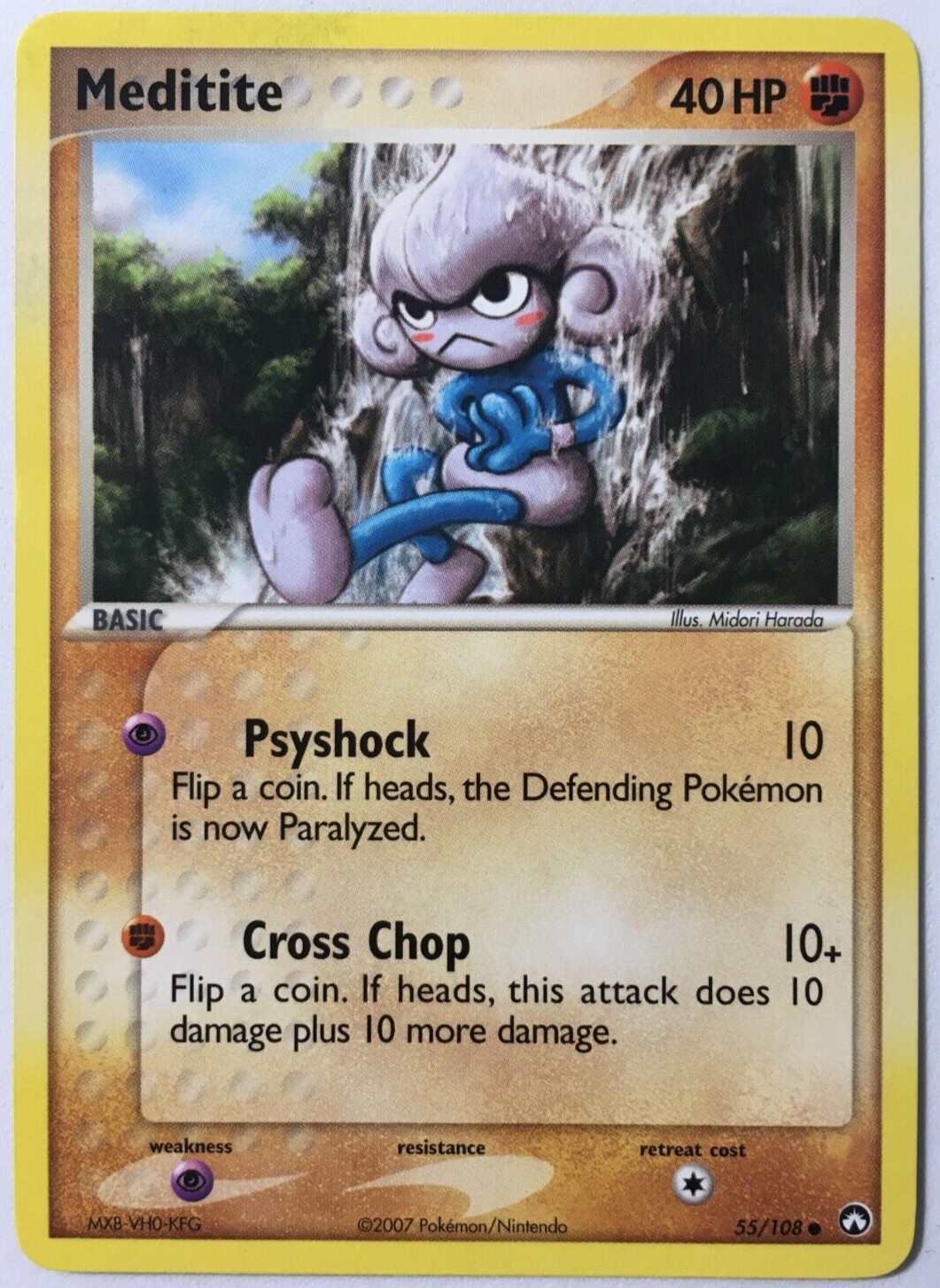 POKEMON MEDITITE 55/108 EX POWER KEEPERS COMMON NEAR MINT