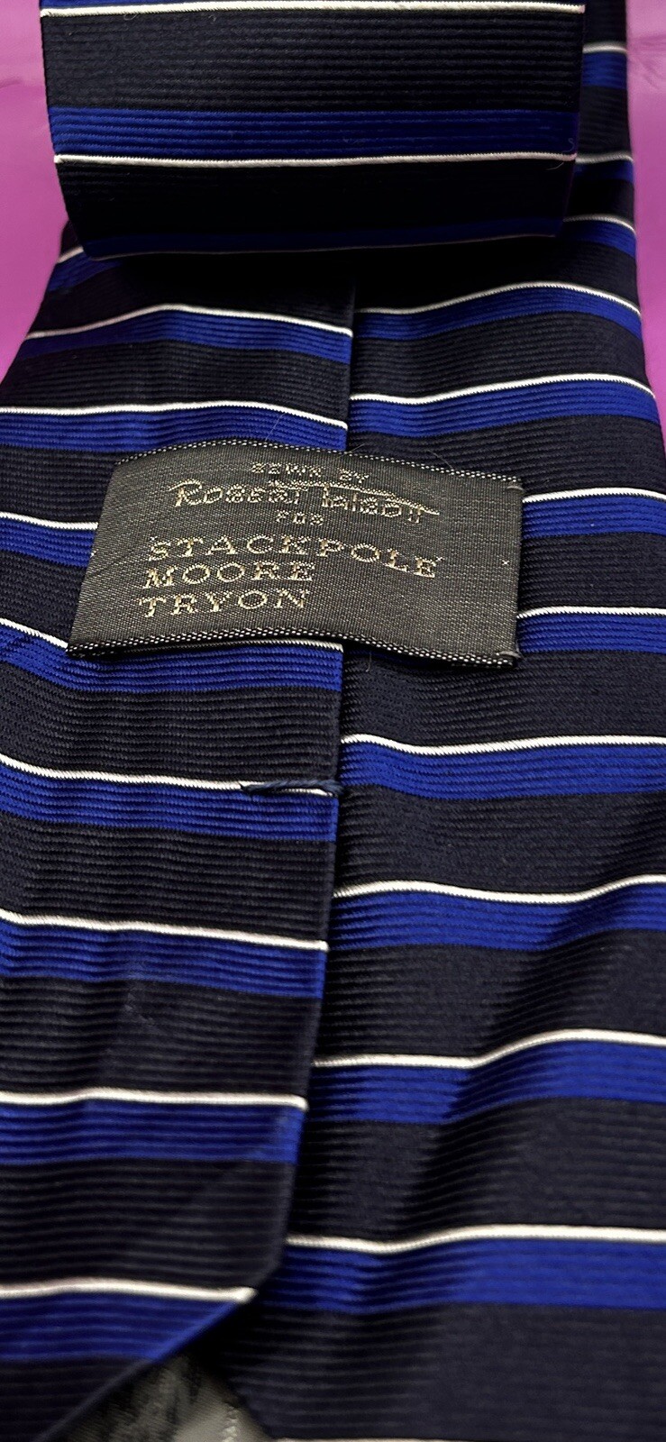 Robert Talbott StackPole Moore Tryon Striped Silk… - image 3