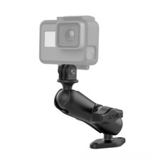 RAM Double Ball Diamond Plate Mount mit Action Kamera Adapter