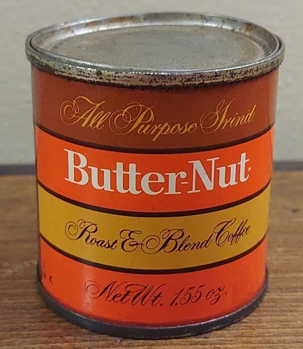 Vintage Butter Nut Coffee Tin 1.55 Oz Sample Size Coca Cola Company
