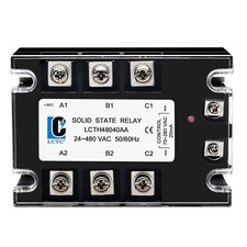 3 Phase Solid State Relay SSR-40AA AC to AC Input 70-280VAC to Output 24-480V...