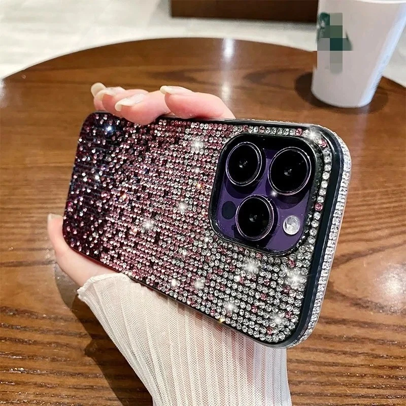 Cover Compatibile con iPhone 11 Custodia Glitter, 2 Pezzi Pellicola Protettiva in Vetro Temperato, Brillantini Custodia Morbido TPU Protezione Trasparente Antiurto Case - Rosa