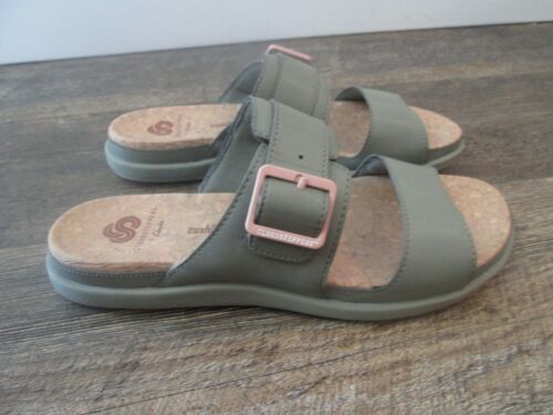 CLOUDSTEPPERS by Clarks Slip-On Sandals Step June tide green sz. 6.5