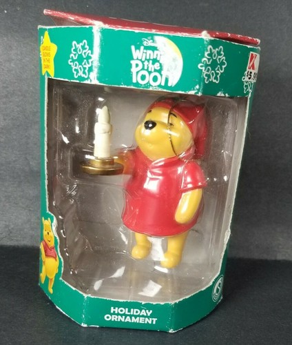 Disney's Winnie The Pooh Holiday Ornament With Glow In The Dark Candle NIB *READ