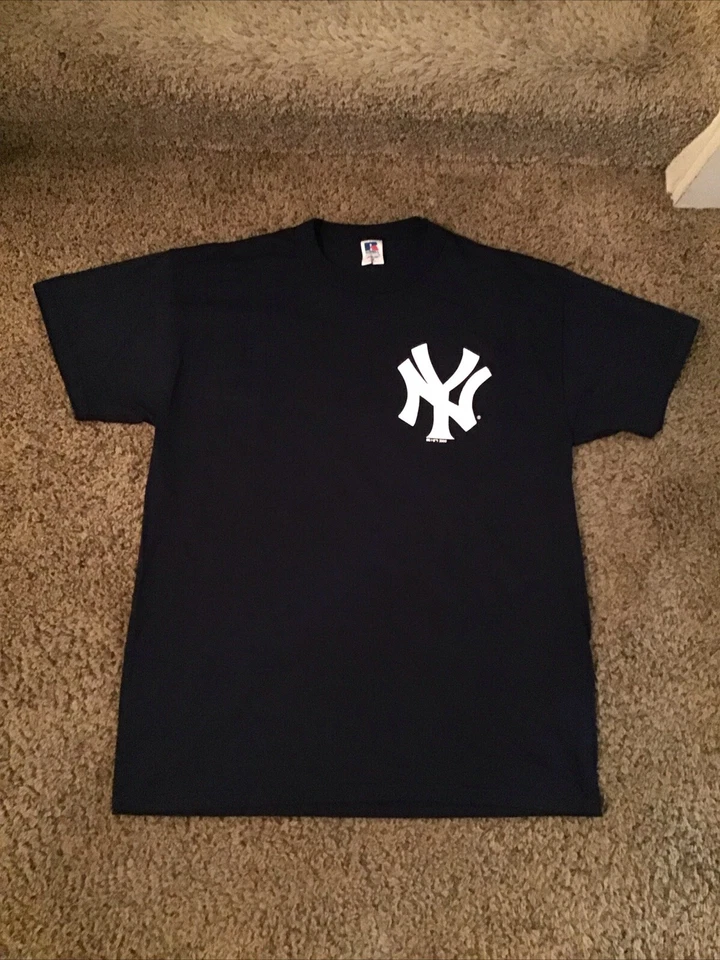 Camiseta deportiva de colección 2000 Russell MLB Jason Giambi New York Yankees talla mediana Foto 2 de 3