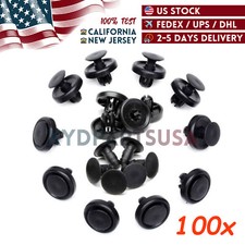 100x Toyota Lexus Trim Panel Clips Bumper Fender Push Pin Rivet Fit 7mm Engine