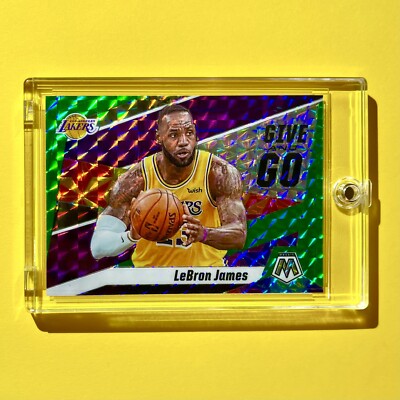 Lebron James GREEN REFRACTOR MOSAIC PRIZM GIVE AND GO SPECIAL INSERT CARD  Mint! | eBay