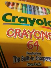 crayola crayons Vintage 64 Pack Now Discontinued. Collectible Tin