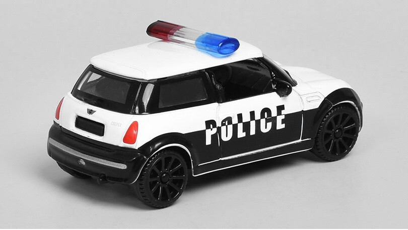 MotorMax Mini Cooper Police 1:43 Scale 4 Inch Diecast Model