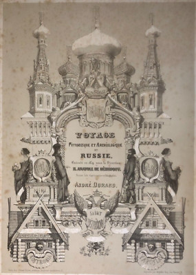 Titelblatt Lithographie Voyage pittoresque et archaéologique en Russie um 1845