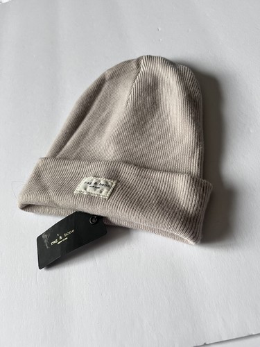 RAG AND BONE ADDISON RIB KNIT BEANIE IN TURTLEDOVE OS UNISEX NWT - Picture 6 of 15