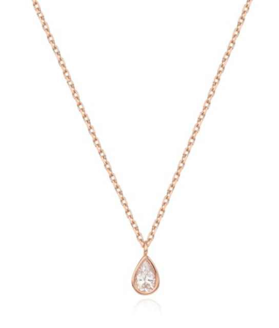 StoneHenge 14K Necklace SO0336 14K Rose Gold Cubic Zirconia