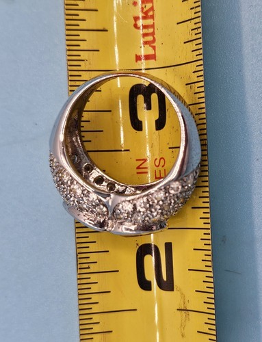 925 Silver Lab Created Purple and Green stone Heart Ring Size 6 in Box Thailand - Picture 6 of 16